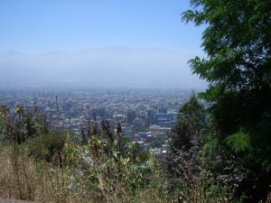 Blick auf Santiago de Chile
