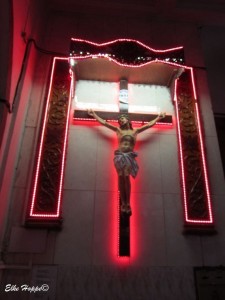 Jesus Christus mit Lichterkette