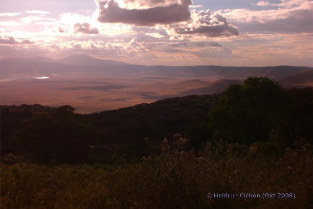 Abendstimmun am Ngorongoro Krater