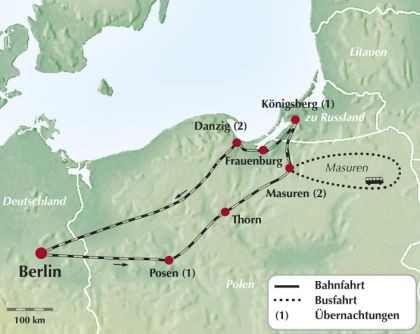 Masuren Zugreise: Rundreise durch das ehemalige Ostpreußen / Polen