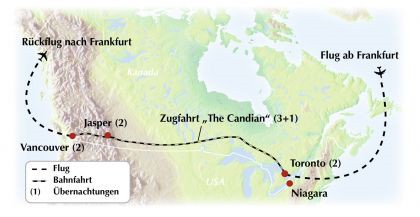 Kanada Zugreise mit dem "Canadian": Gruppenrundreise von Ost nach West