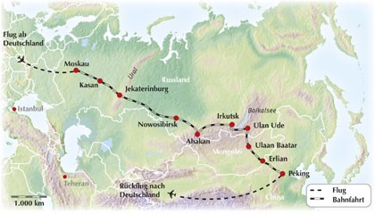 Transsibirische Eisenbahn: Eine exklusive Gruppenrundreise von Moskau nach Peking (und umgekehrt) im Sonderzug