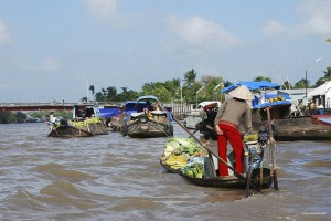 Mekong Delta Verkaufsboot