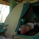 Hwange Nationalpark - Shumba Campingplatz - Zelt Innen