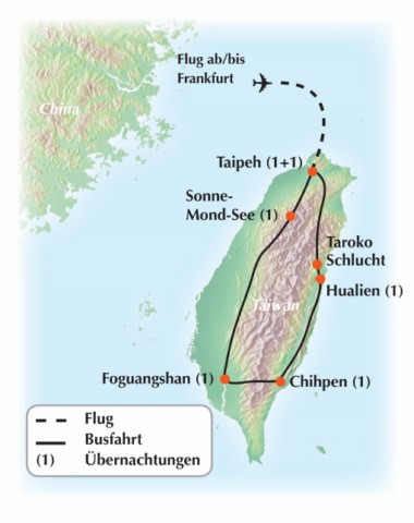 Gruppenreise nach Taiwan – von Taipeh bis zu den buddhistischen Mönchen von Foguangshan