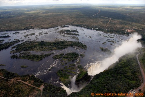 Simbabwe-Urlaub -Victoria Falls- Wasserfälle - Hubschrauber-Flug - Fälle und Inseln