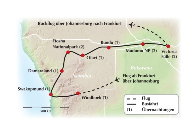 Deutschsprachig geführte Rundreise durch Namibia – Das Abenteuer Caprivi!