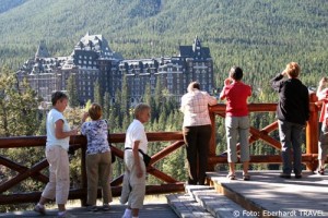 Blick auf das Banff Springs Hotel