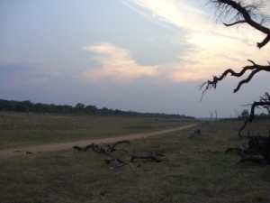 Sonnenuntergang in Simbabwe