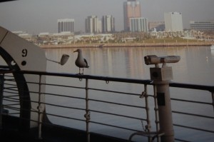 Blick auf Long Beach vom Deck der Queen Mary 