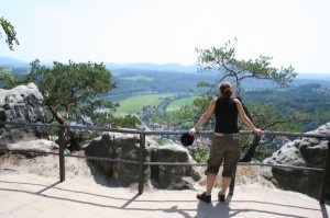 Blick von der Bastei ins Elbtal