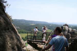 solide Stahlbrücken auf der Bastei 