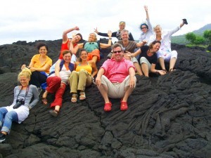 unsere bunte Gruppe auf Lava