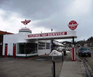 alte Tankstelle im historischen Truckee 