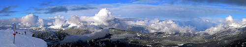 Blick über Whistler & Blackcomb Mountain