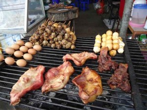 Essen auf einem Markt Thailand