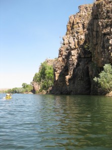 Schlucht der Katherine Gorge vom Kanu aus