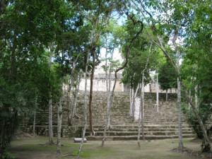 Tempel in Calakmul