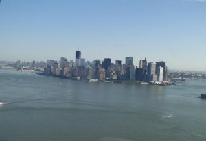 Skyline von New York - vom Hubschrauber