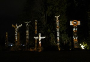 Totempoles im Stanley Park in Vancouver