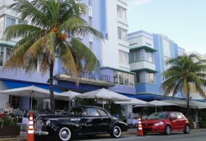 Art Deco Viertel in Miami Beach, Florida