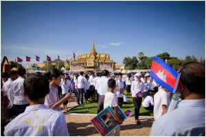 Zehntausende Kambodschaner feiern ihren alten König (89. Jahre)