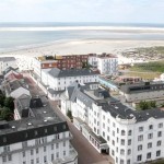 Blick auf das Seehotel Borkum