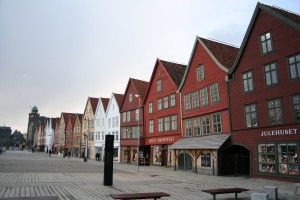 Handelszentrum Bryggen in der Hansestadt Bergen