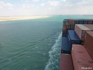 Frachterreise im Suezkanal