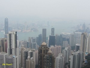 der Peak auf unserer Stadtrundfahrt durch Hongkong