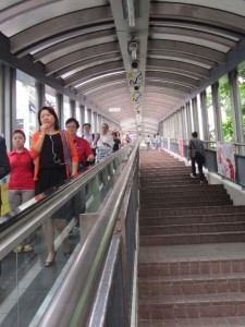 der Mid-Levels Escalator in Hong Kong Island
