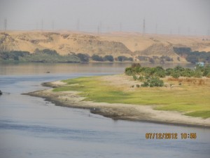 Panoramablick von der Lady Mary auf den Nil
