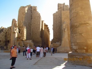 Beindruckende Architektur im Karnak Tempel