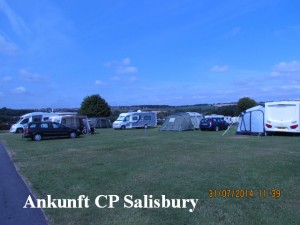Ankunft Camping Platz Salisbury