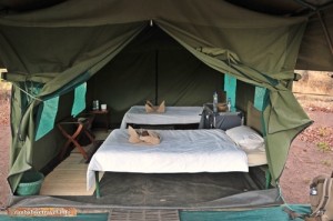 Unsere sehr komfortablen Zelte im Hwange Nationalpark