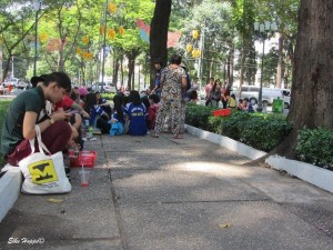 ein schattiger Platz mitten in Saigon