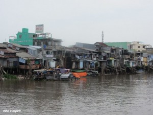 das Leben am Fluss im Mekong Delta