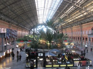 der Bahnhof Atocha in Madrid mit einer Temperatur von 3ºC